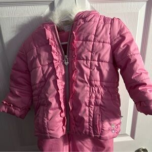 Pink Puffer Jacket and Snowsuit 18 mo